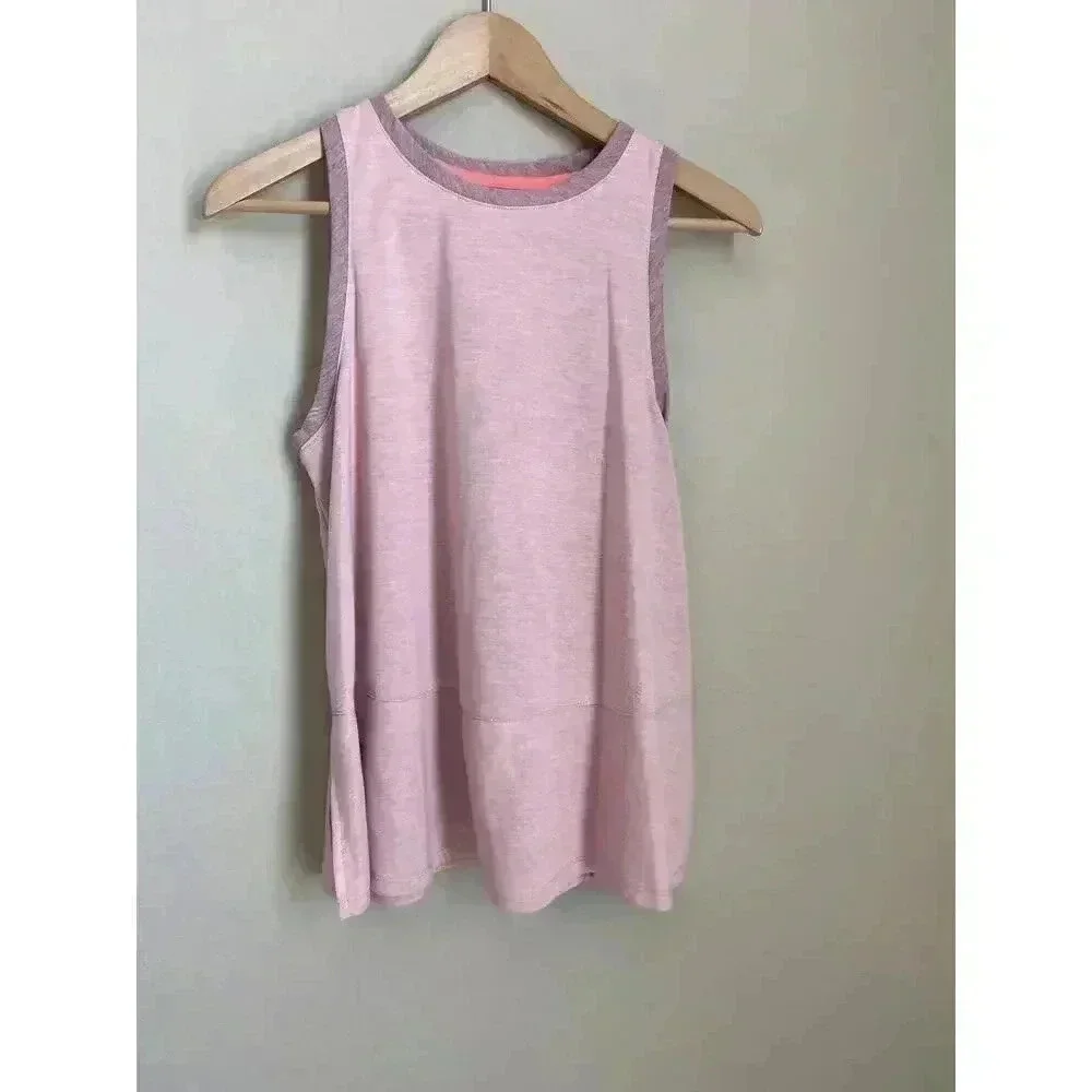 Refinery29 Peplum Double Knit Tank Top Pink Size X-Large — image 5 of 8